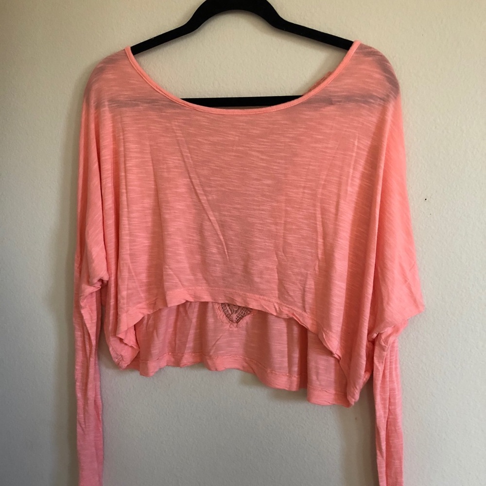 LF coral crop top